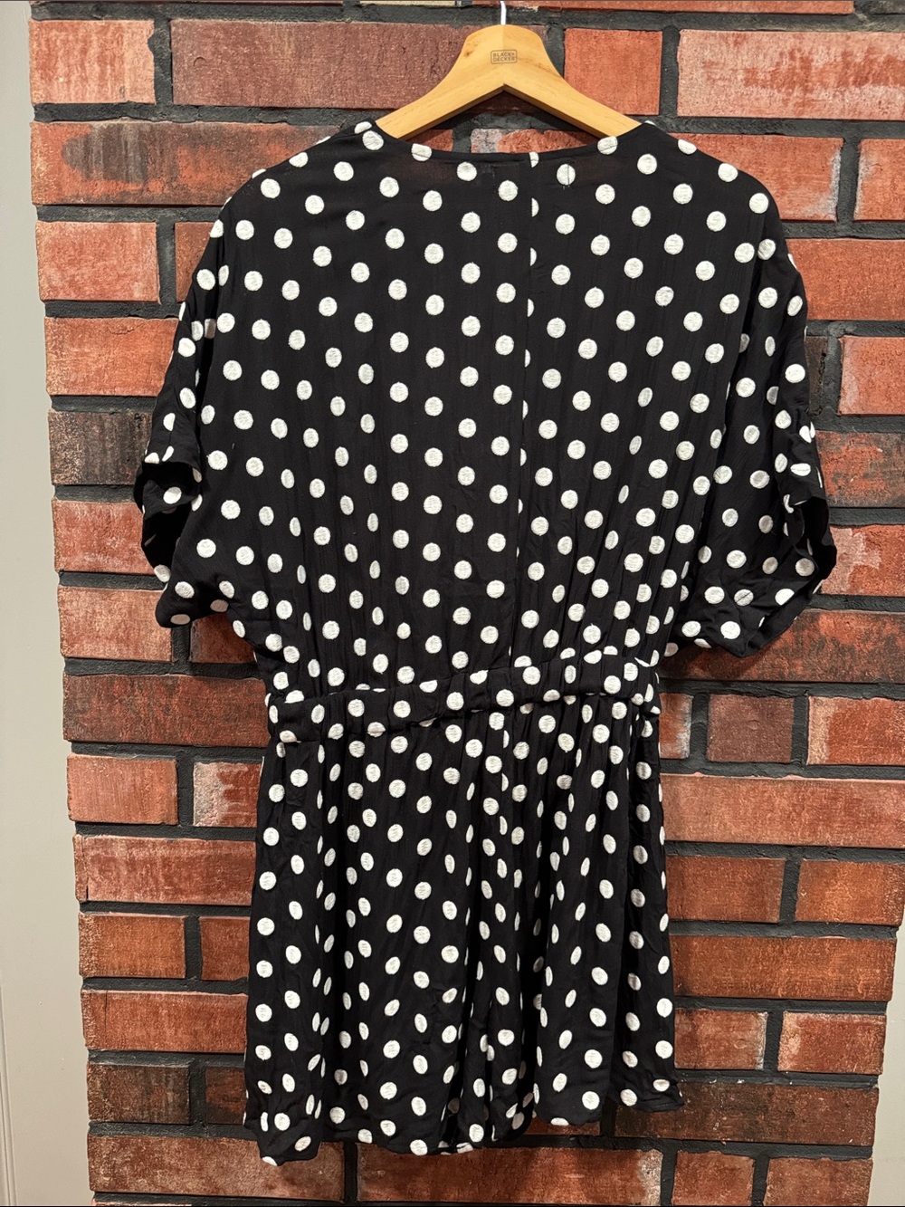 mara hoffman Polka Dot Tie-Front Black romper - Picture 8 of 8